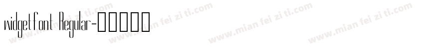 widgetfont Regular字体转换